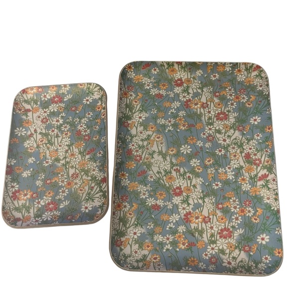 EQ3 ditzy floral fika floral trays very boho for make up table or desk NEW - Picture 2 of 9